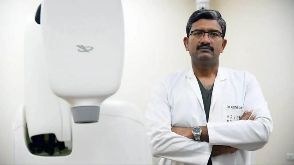 Dr. Aditya Gupta with Cyberknife